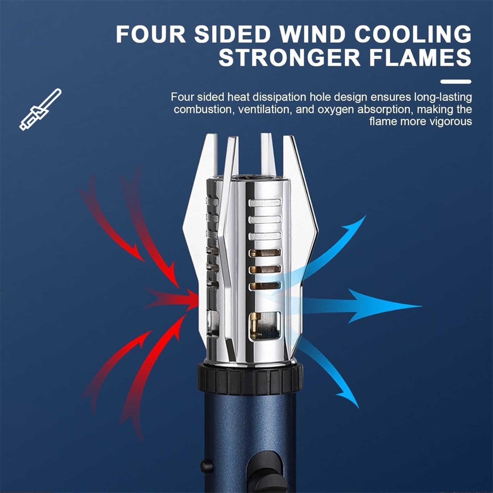 Windproof Camping Lighter - Outdoor Waterproof Straight Flame Lighter for Campfire, Hiking, BBQ & Survival (2 Pack) - Perfect Gift for Men with Gift Box