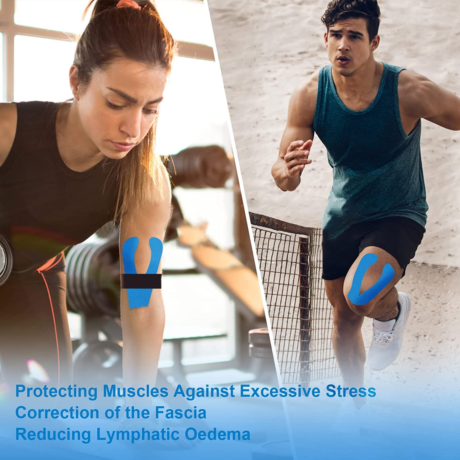 Premium Kinesiology Tape Roll - 5m x 2.5cm Waterproof Sports Tape for Pain Relief & Muscle Support - Ideal for Athletes, Physical Therapy & Injury Recovery