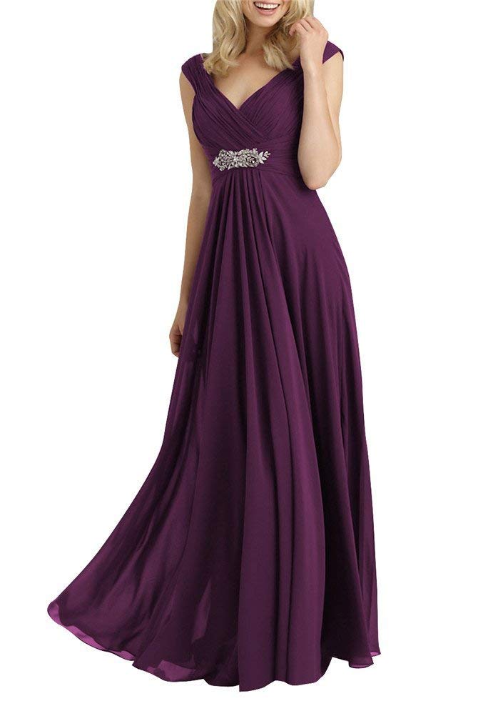 Elegant Mother of The Bride Dresses - Long Formal Evening Gowns with V-Neck for Weddings & Special Occasions | Perfect for Bridesmaids, Receptions & Black Tie Events