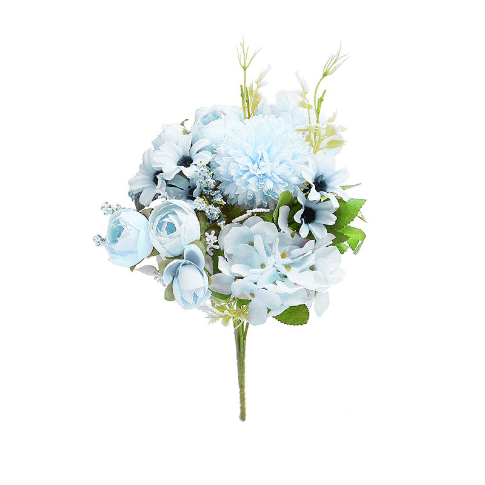 Grey990 Artificial Flowers - 1 Bunch Fake Flowers for Home Decor, Wedding Centerpieces, Living Room Table Decorations, Office Desk & Photography Props - Perfect for Parties, Events and DIY Crafts