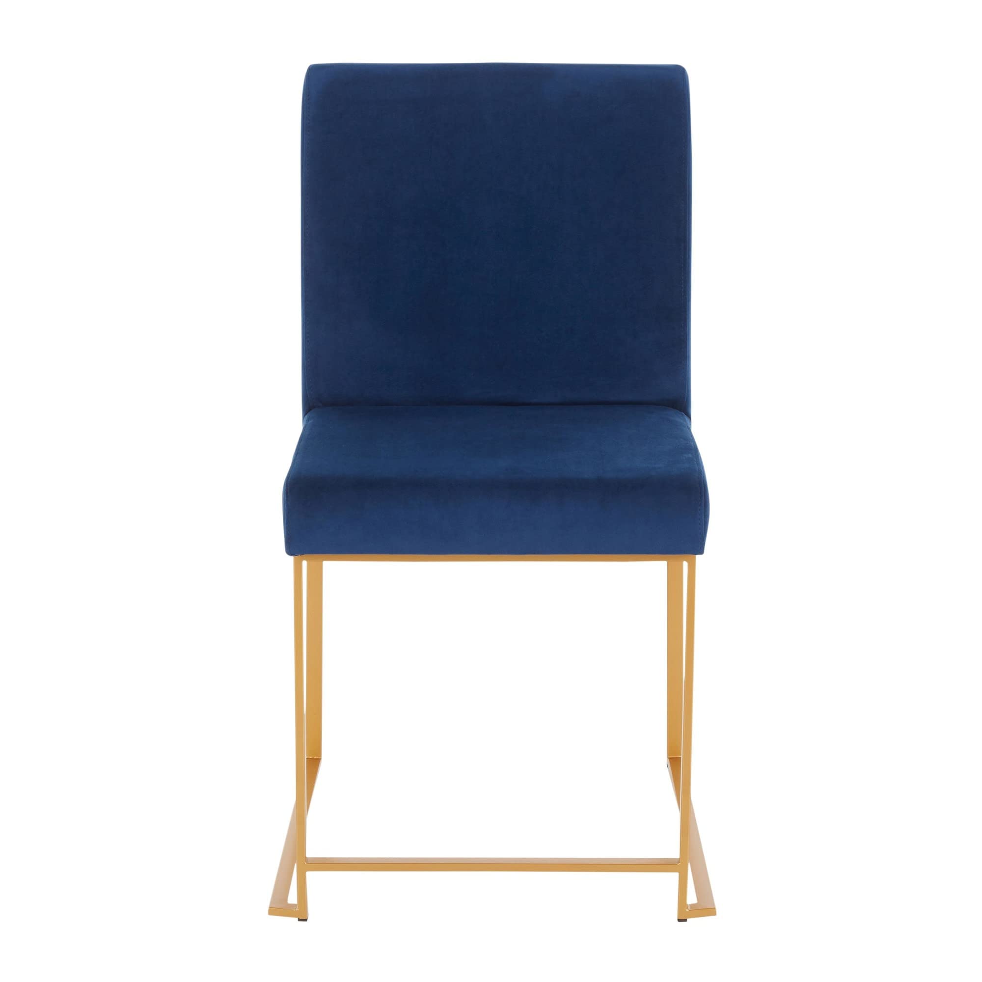 LumiSource High Back Fuji Dining Chair Set of 2 - Modern Upholstered Kitchen Chairs for Dining Table - Comfortable Contemporary Seating for Home, Restaurant & Office Use