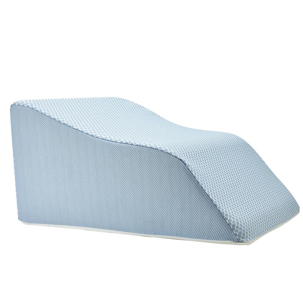 Lounge Doctor Elevating Leg Rest Wedge Pillow - Medium Size, Heather Grey - Perfect for Post-Surgery Recovery, Pregnancy Comfort & Varicose Vein Relief
