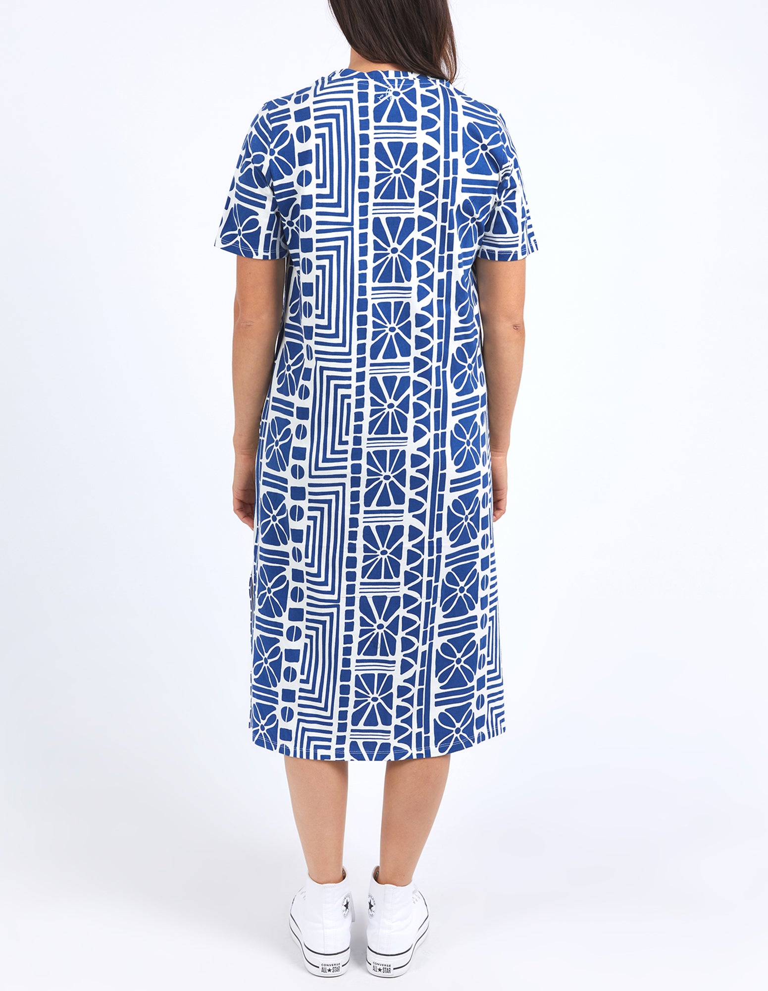 Elm Casablanca Tee Dress - China Blue Print Floral Summer Casual Dress for Women | Perfect for Beach, Vacation & Everyday Wear