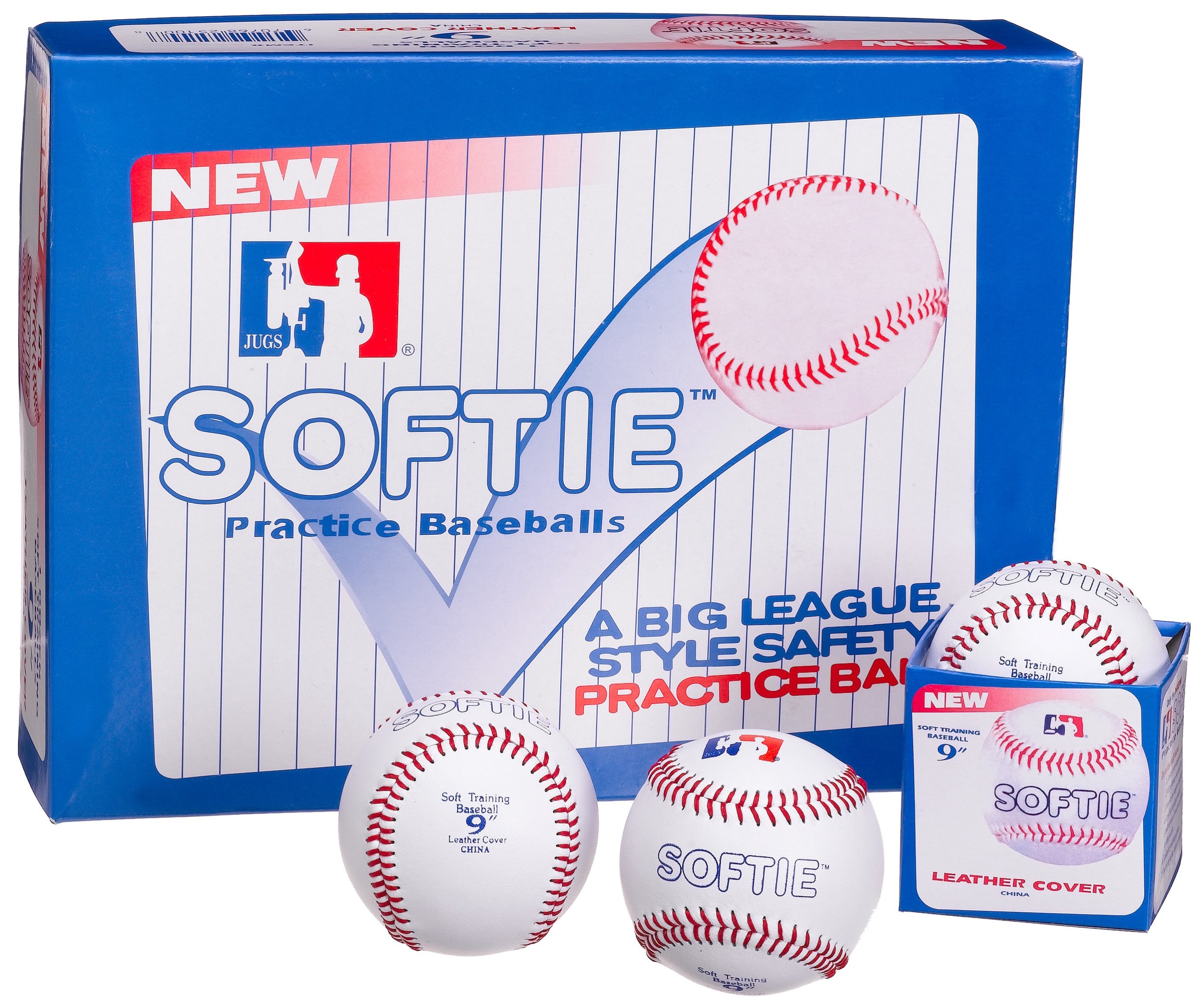Jugs Softie Training Baseballs (12 Pack) - 9 Inch Multi-Color for Youth & Beginner Baseball Practice - Perfect for Indoor & Outdoor Drills, Team Training, and Solo Batting Practice