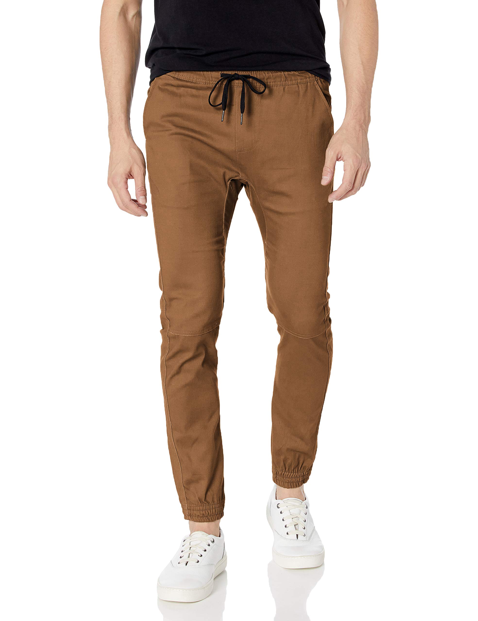 Brooklyn Athletics Men's Slim Fit Soft Twill Jogger Pants - Comfortable Casual & Workout Pants for Gym, Running, Travel & Lounge Wear