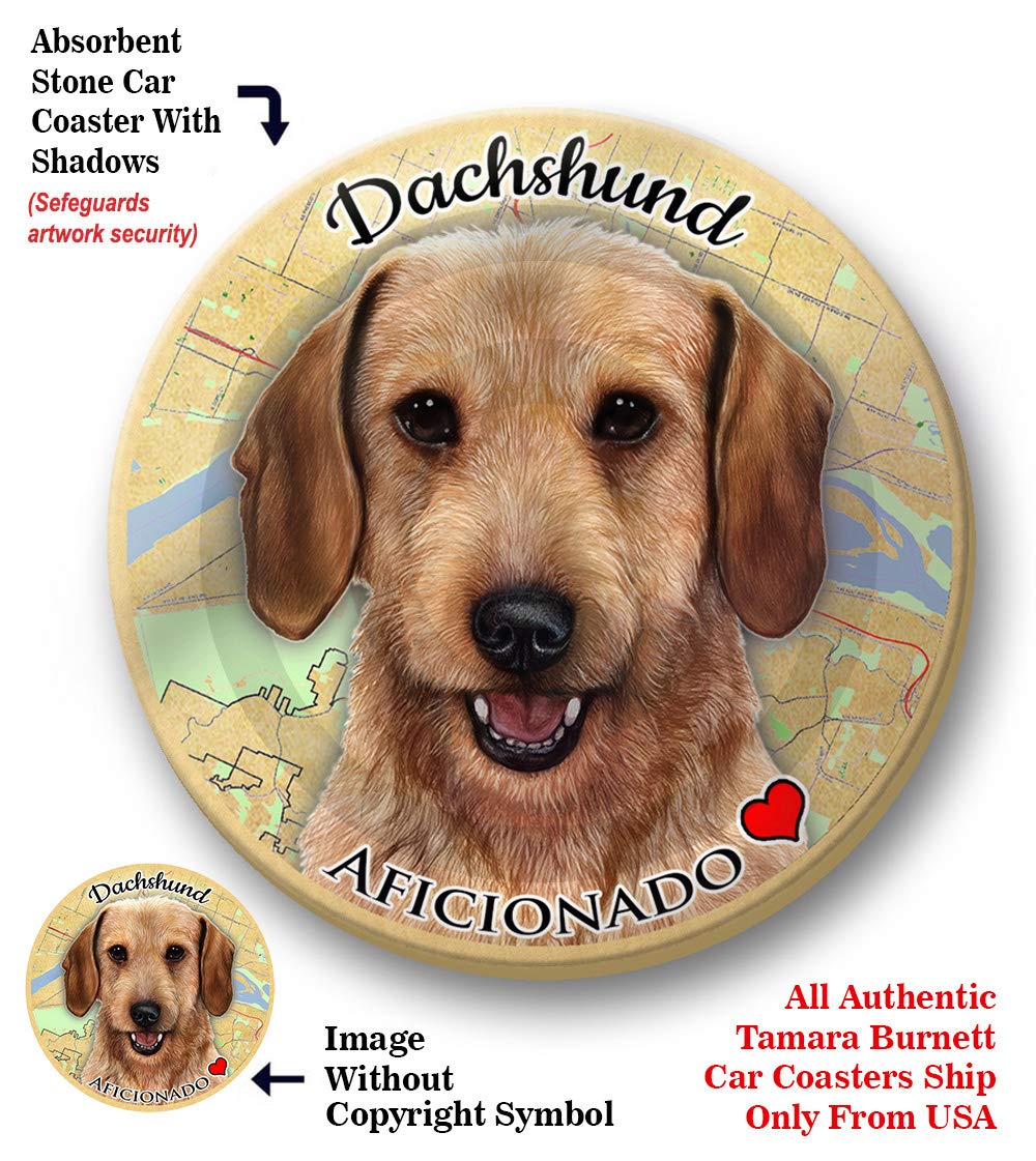 Wirehair Dachshund Pet Coaster - Absorbent Ceramic Cup Holder for Cars & Home