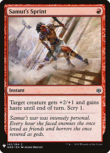 Magic: The Gathering - Samut's Sprint Card - Mystery Booster Pack - War of The Spark Expansion - Perfect for MTG Deck Building & Collectible Card Games