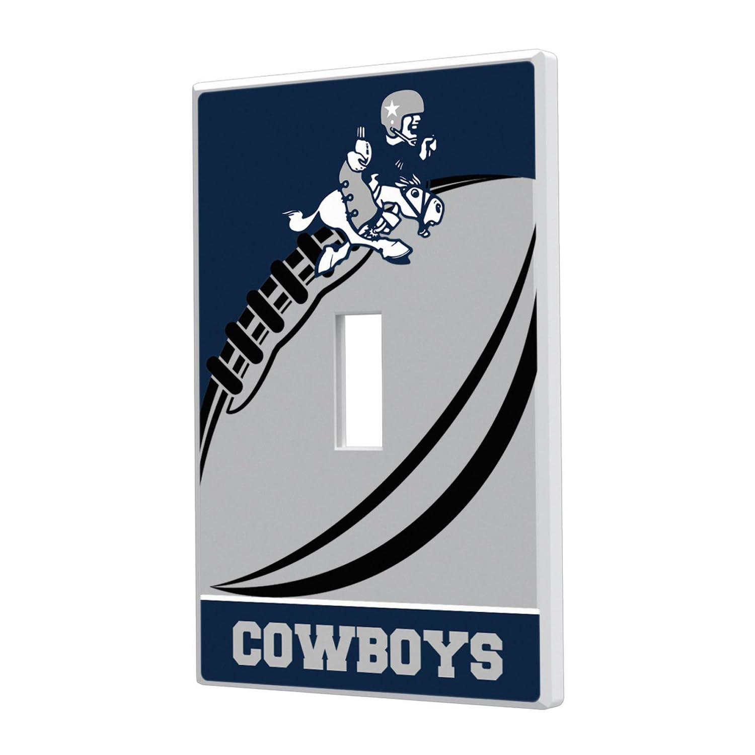 Dallas Cowboys NFL Team Logo Single Toggle Light Switch Plate Cover - Perfect for Bedroom, Living Room, Game Room & Cowboys Fan Gifts