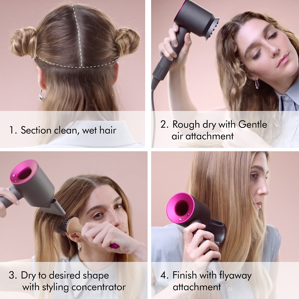 Limited Edition Ceramic Pink & Rose Gold Supersonic Hair Dryer - Professional Salon Quality Blow Dryer for Fast Drying & Frizz Control - Perfect for Home Use, Travel & Salon Styling