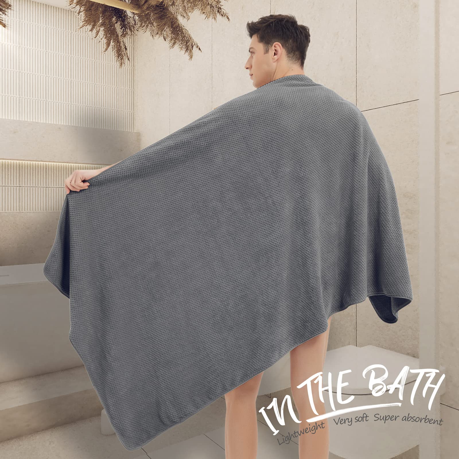 Premium Microfiber Bath Towel Set - 2 Pack 35