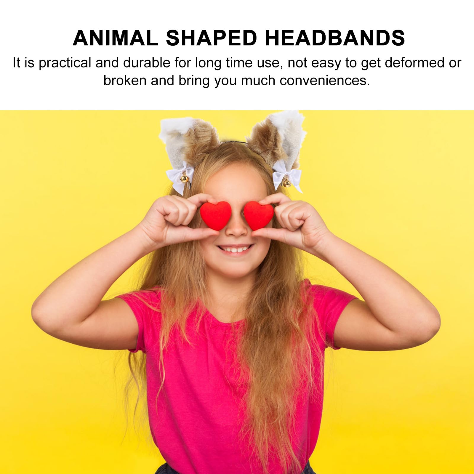Uonlytech Fox Ears Headband - Faux Fur Animal Ears Hair Hoop with Bells for Anime Cosplay, Fancy Dress Party, Halloween Costume Accessories | Perfect for Cosplay Events, Halloween Parties, and Themed Gatherings