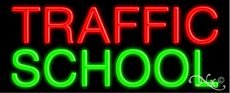 Handcrafted Real Glass Tube Neon Sign for Traffic School - Custom LED Bar Decor for Classroom, Office, or Man Cave