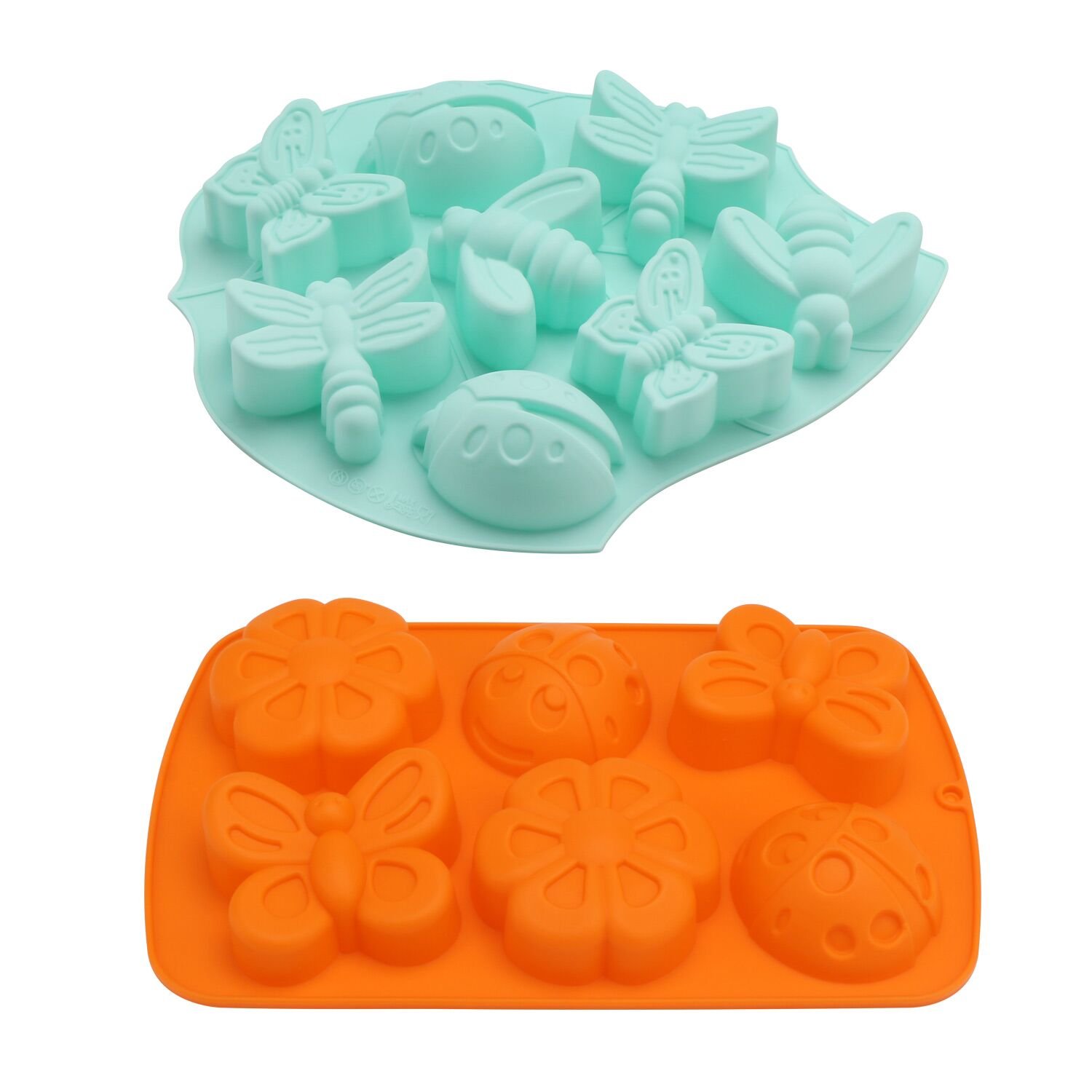 Beasea 2-Piece Silicone Butterfly Soap Molds for DIY Soap, Chocolate, Candy & Cupcakes - Reusable Cake Pop & Ice Cube Molds for Baking, Party Favors & Home Decor