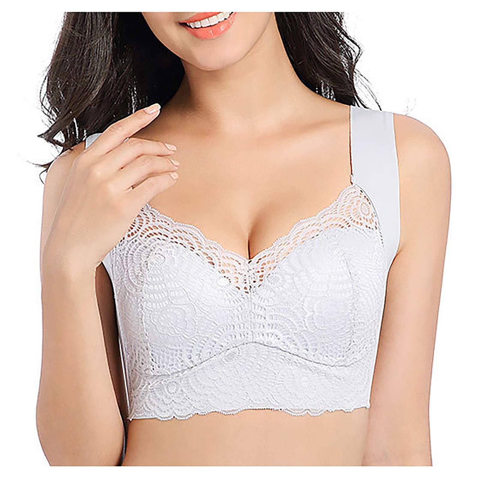 Women's Sports Bra - No Steel Wire, Seamless Fitness Vest, Sexy Lace Hollow Out Design for Yoga, Running & Gym Workouts
