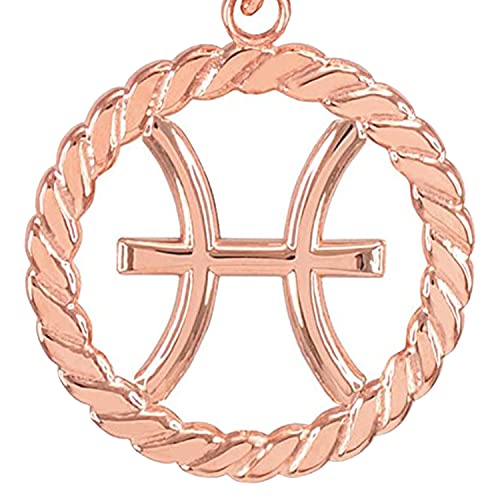 14k Rose Gold Pisces