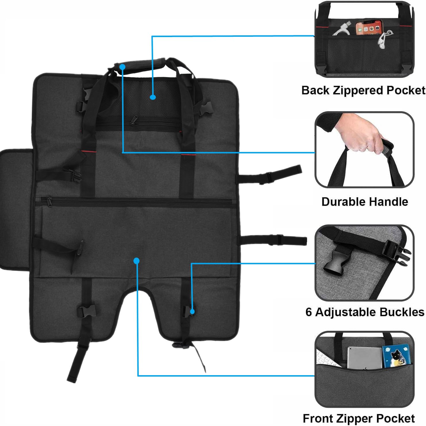 YOPOTIKA 24 Inch Monitor Carry Case - Protective Storage Bag for LCD Screens & Computer Monitors | Portable Dust Cover for Home & Office Use | Travel & Storage Solution for 24in Displays
