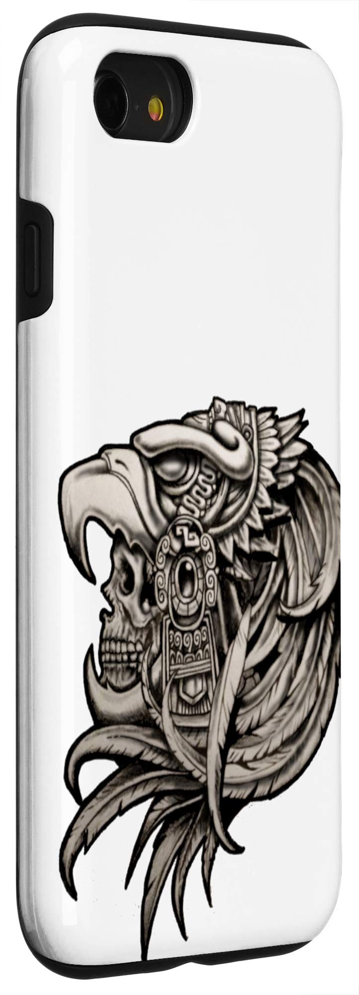 Azteca Skull Design iPhone SE (2020)/7/8 Phone Case - Durable Protective Cover with Unique Mexican Sugar Skull Art - Perfect for Day of the Dead Celebrations, Halloween & Gothic Style Lovers