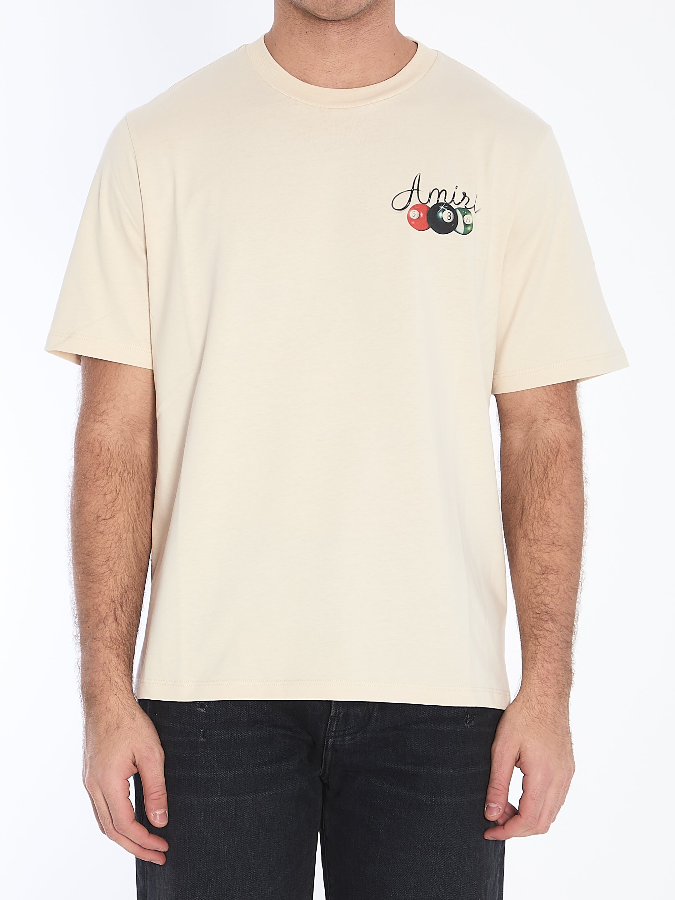 Amiri Pool Cue Graphic T-Shirt for Men - Stylish Casual Tee with Unique Design - Perfect for Streetwear, Parties, and Everyday Fashion