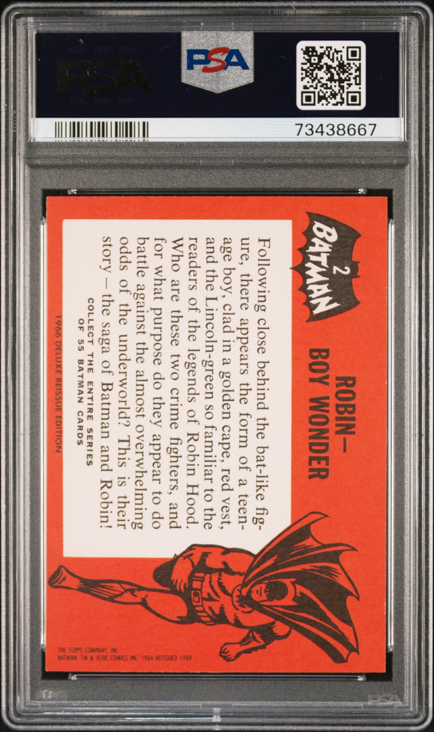 1989 Batman Deluxe Reissue Edition Robin Boy Wonder #2 PSA 7 Graded Comic - Collectible DC Superhero Memorabilia for Display & Investment