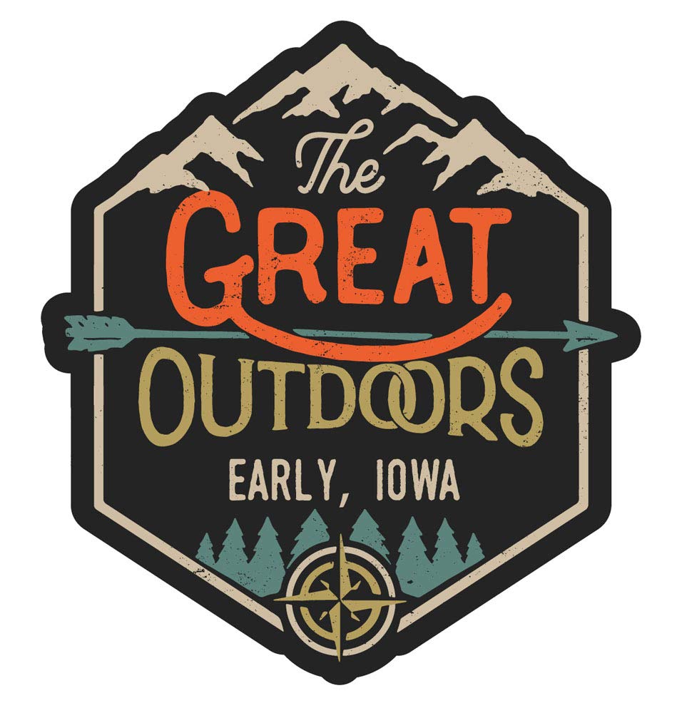 Early Iowa The Great Outdoors Design 4-Inch Fridge Magnet - Collectible Souvenir for Refrigerators, Lockers & Office Decor