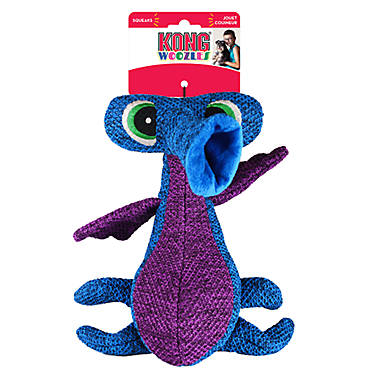 Kong Woozles Blue Interactive Dog Toy with Squeaker - Durable Chew Toy for Puppies & Small Dogs, Perfect for Playtime & Training Sessions
