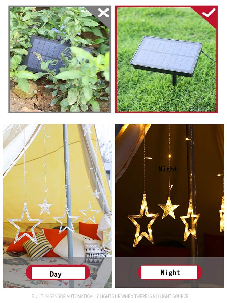 Solar Fairy Lights - 8 Modes Waterproof Outdoor String Lights for Garden, Patio & Window Decor