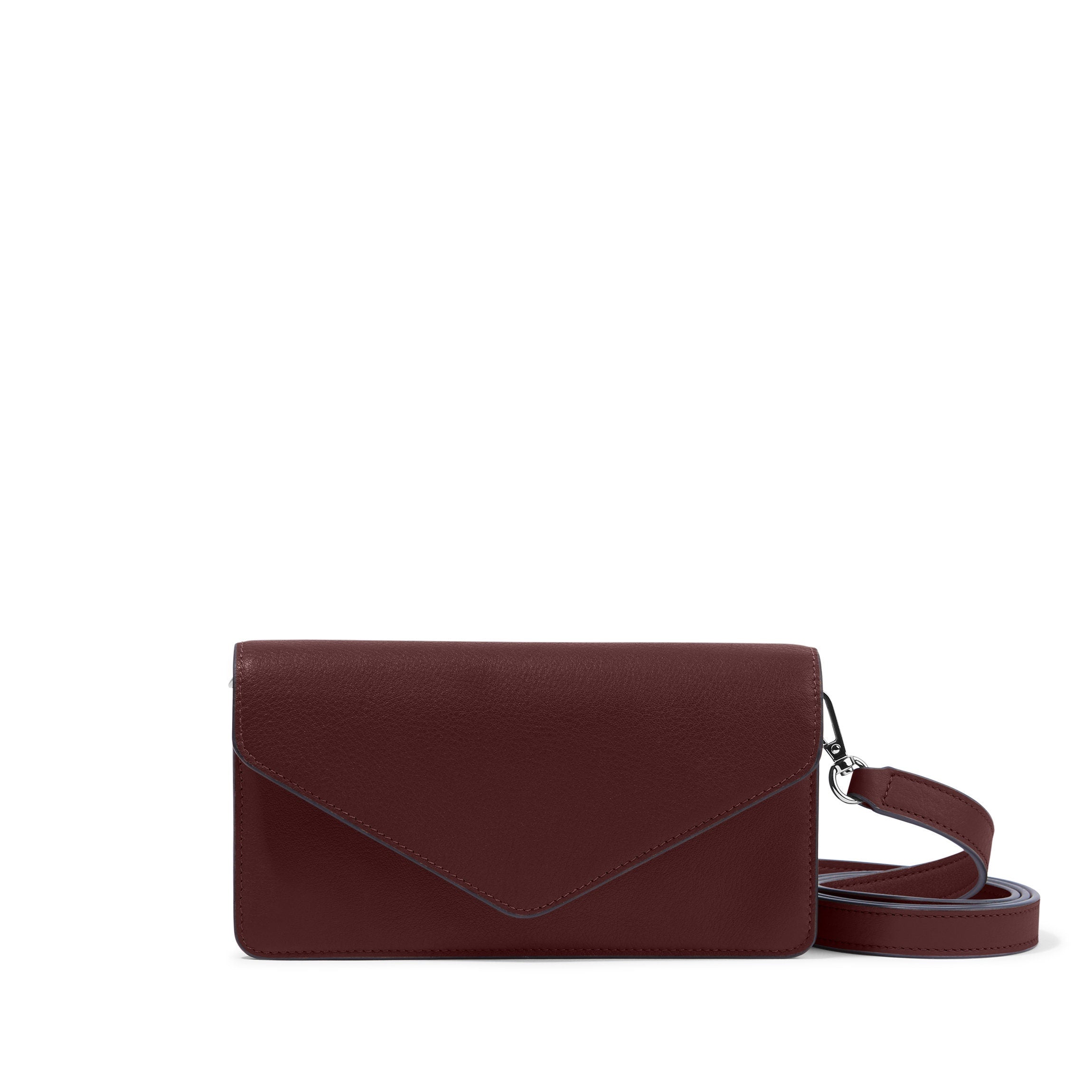Small Willow Envelope Crossbody Bag in Bordeaux - Stylish Leather Purse for Women, Perfect for Date Night, Parties & Everyday Use