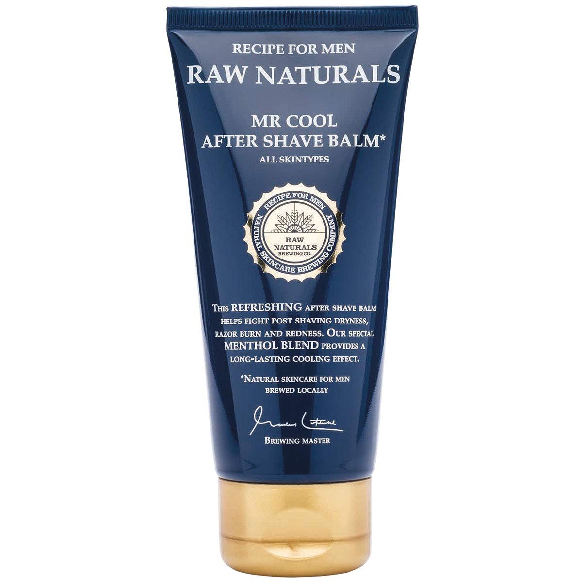 Raw Naturals MR COOL After Shave Balm for Men - 100ml Natural Soothing Post-Shave Moisturizer with Aloe Vera | Swedish Skincare for Sensitive Skin | Perfect for Daily Shaving Routine & Post-Workout Refreshment