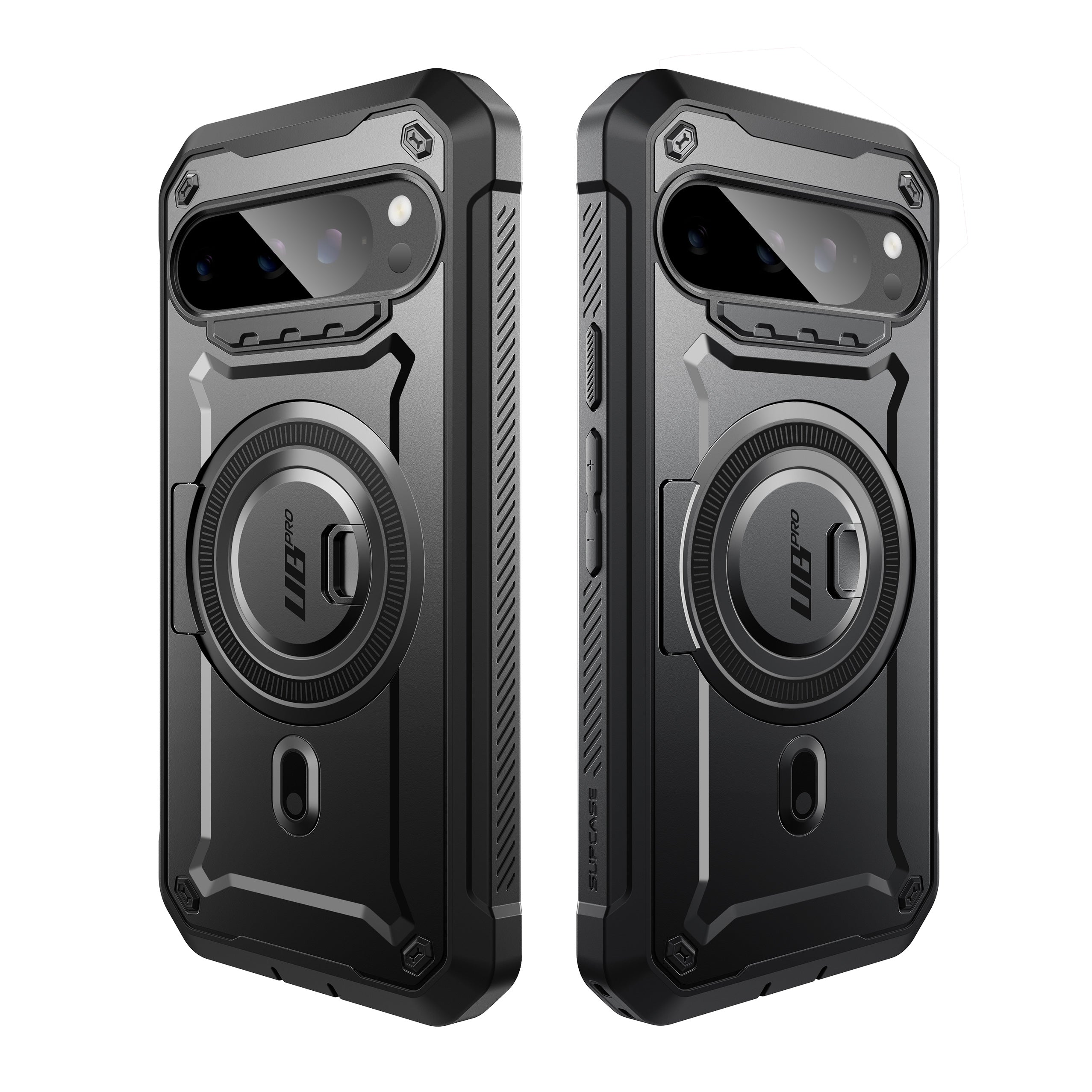 Google Pixel 9 Pro XL Unicorn Beetle PRO Case - Heavy Duty MagSafe Compatible Rugged Protective Cover with Kickstand (Black) - Perfect for Construction, Outdoor Adventures & Everyday Use