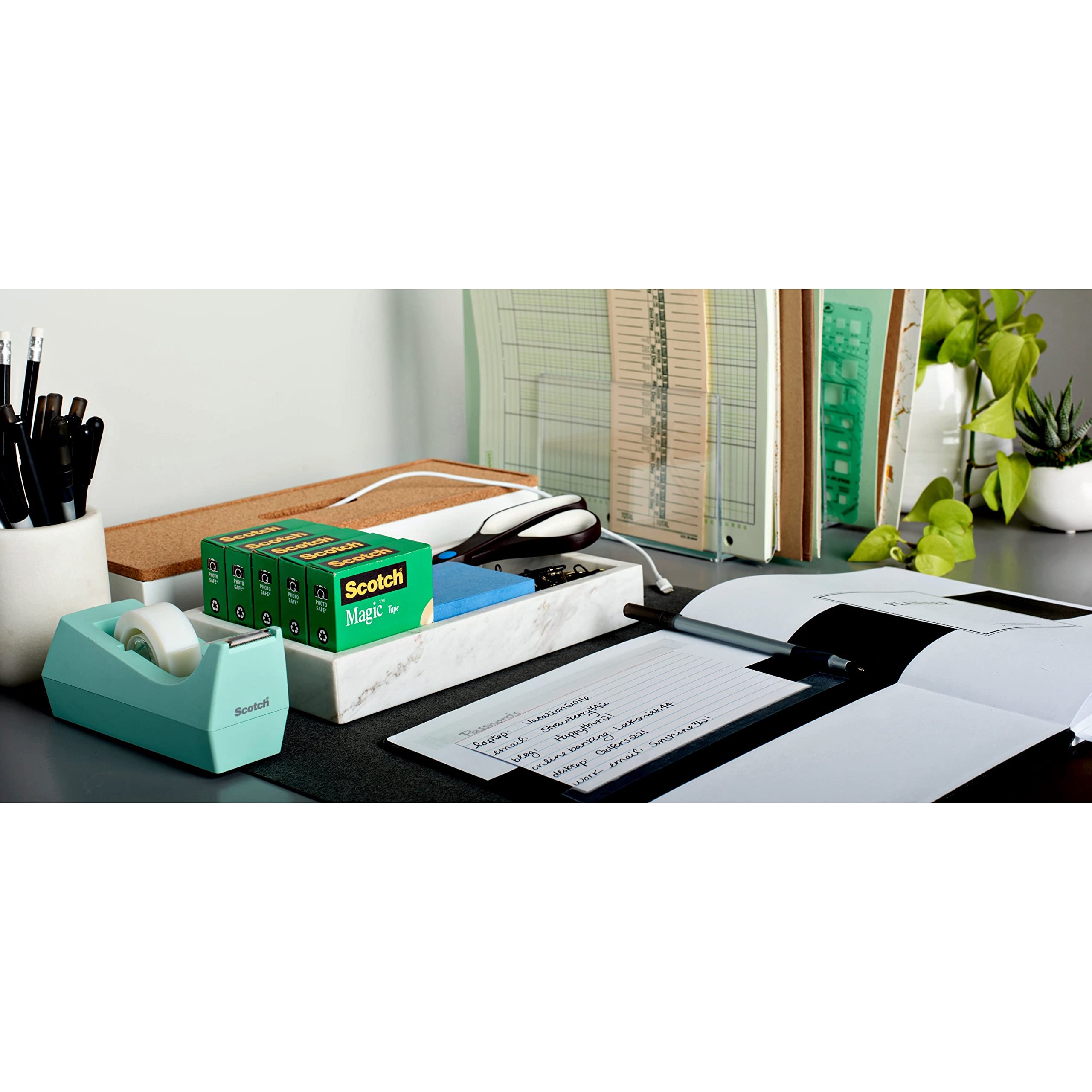 Scotch Magic Tape - Invisible & Removable, 2 Rolls - Perfect for Home Office, School, College & Classroom Supplies - Great for Gift Wrapping, Arts & Crafts, Document Repair