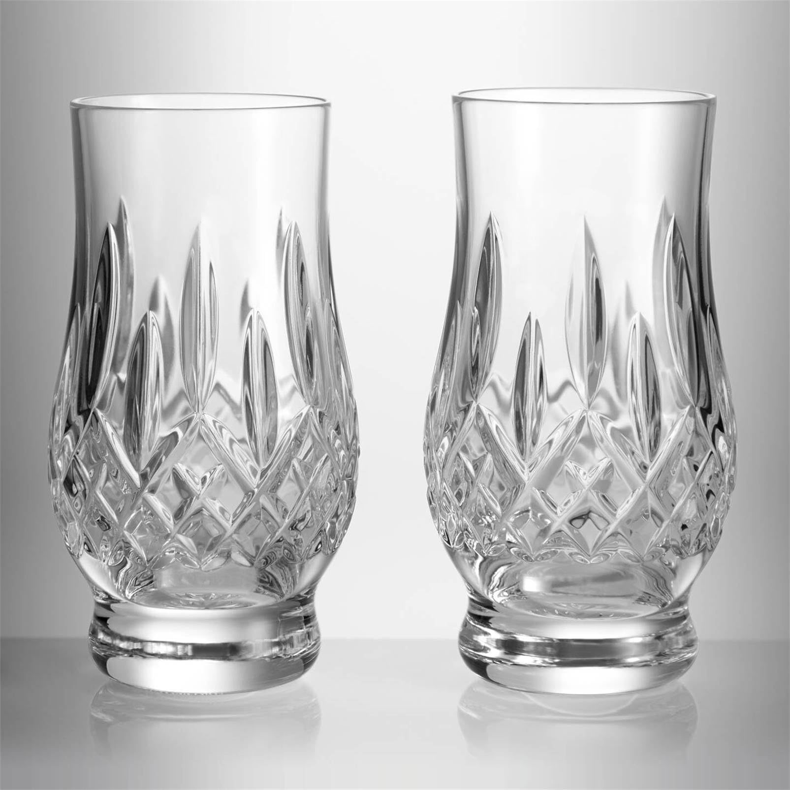 Waterford Connoisseur Lismore Footed Tasting Tumbler Set of 2 - Premium Crystal Whiskey Glasses for Scotch, Bourbon & Wine Tasting - Elegant Barware for Home Entertaining & Gift Giving