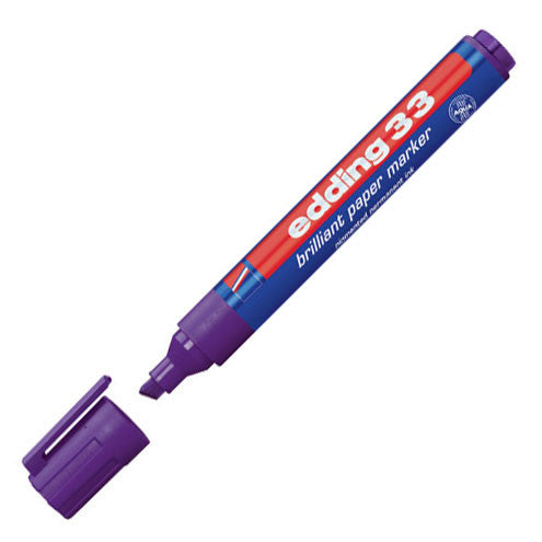 edding 33 Brilliant Chisel Tip Paper Marker Pen - Vibrant Colors for Office, School & Creative Projects