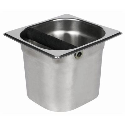 Winco Professional Coffee Knock Box - Durable Stainless Steel Espresso Puck Disposal for Baristas & Home Brewing - Perfect for Coffee Shops, Kitchens & Cafes