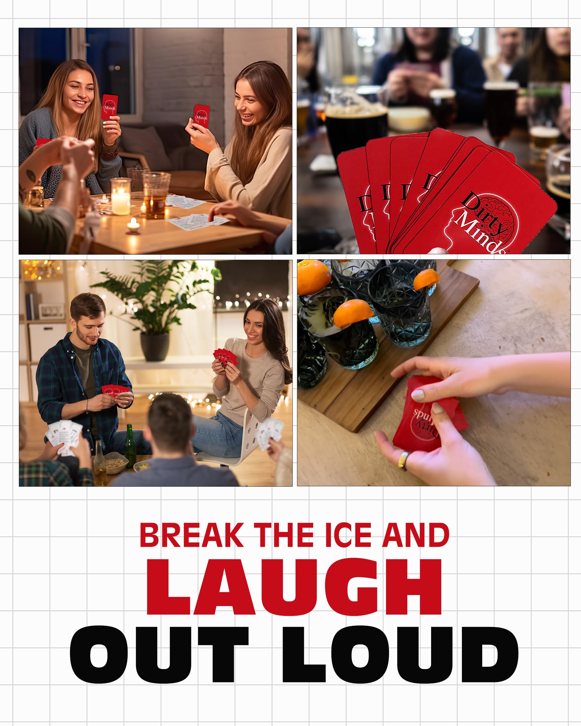 Funny Adult Card Game - Dirty Minds Travel Edition for Parties & Date Nights