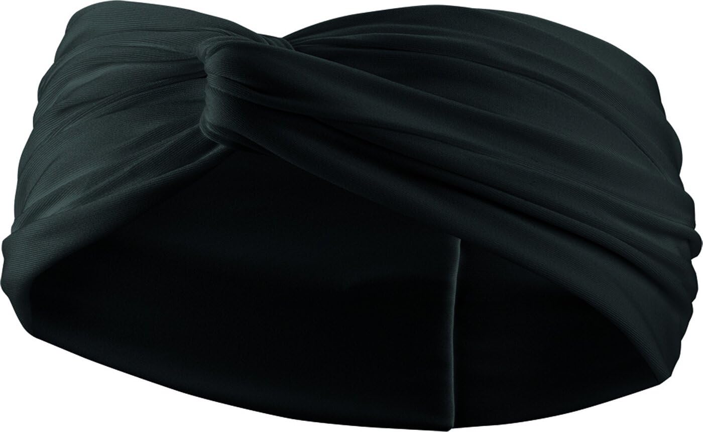 Nike 9318/74 Twist Knot Headband - Black & White | Adjustable & Non-Slip Sports Headband for Running, Yoga, Workouts & Fitness | Sweat-Wicking & Comfortable Hair Accessory