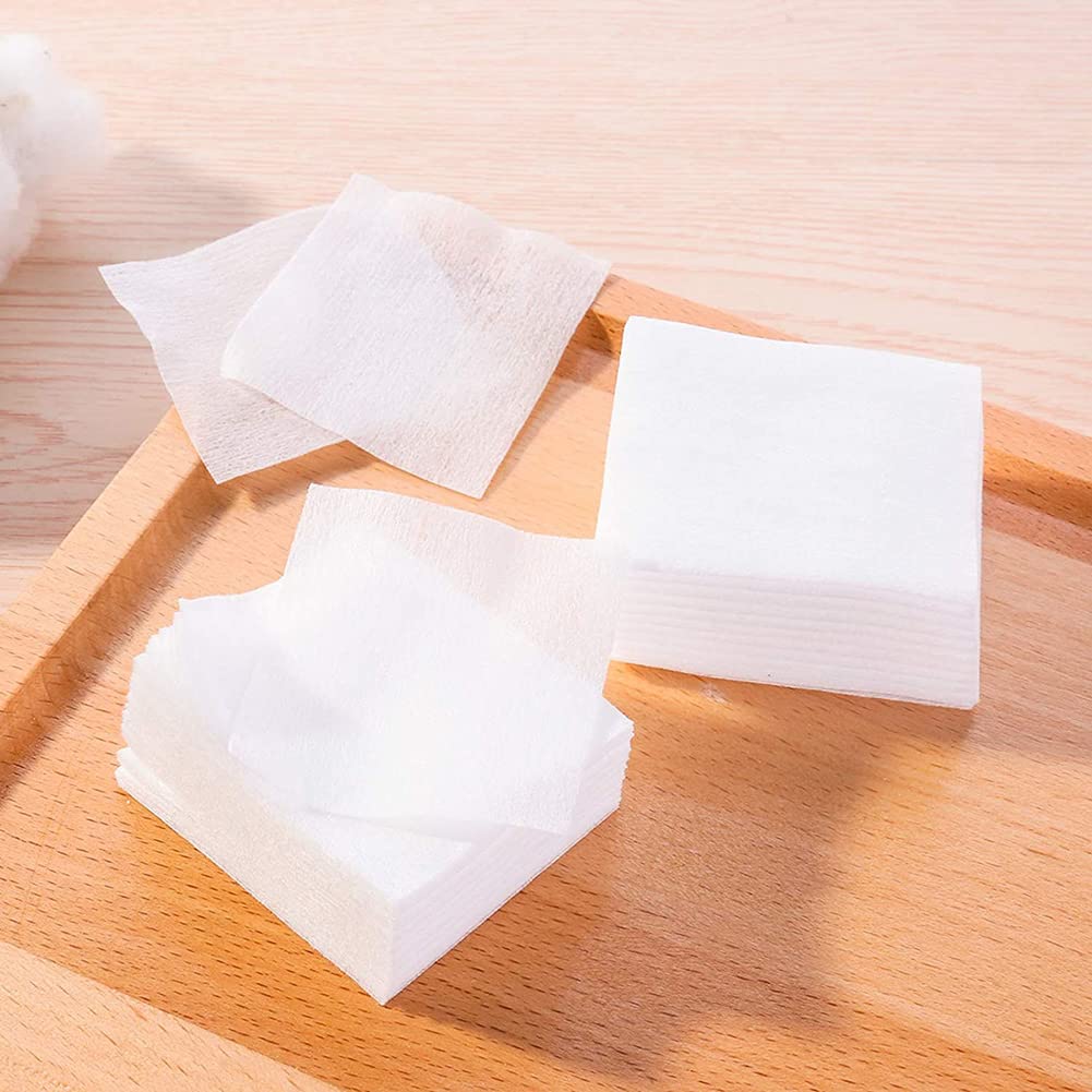 AKOAK 450 Pcs Nonwoven Nail Polish Remover Pads - Natural Cotton Fiber for Manicure & Eyelash Extensions