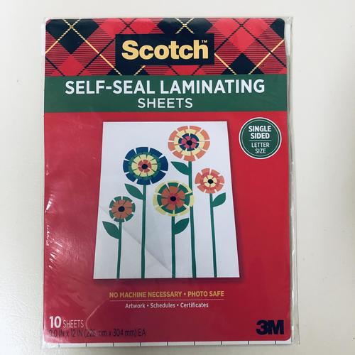 3M Scotch Self-Sealing Laminating Sheets, 9x12 Inch Letter Size (LS854SS10) - 10 Sheets for Documents, Photos & ID Protection - Perfect for Office, School & Home Organization