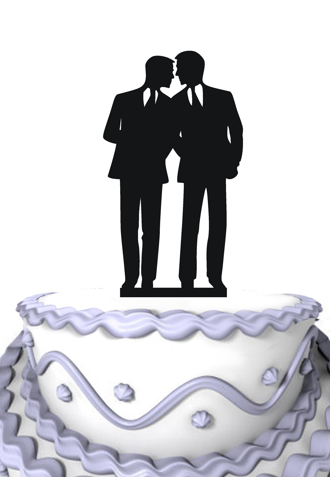 Same Sex Wedding Cake Toppers - Gay & Lesbian Couple Cake Decorations for LGBTQ+ Weddings, Anniversary & Commitment Ceremonies