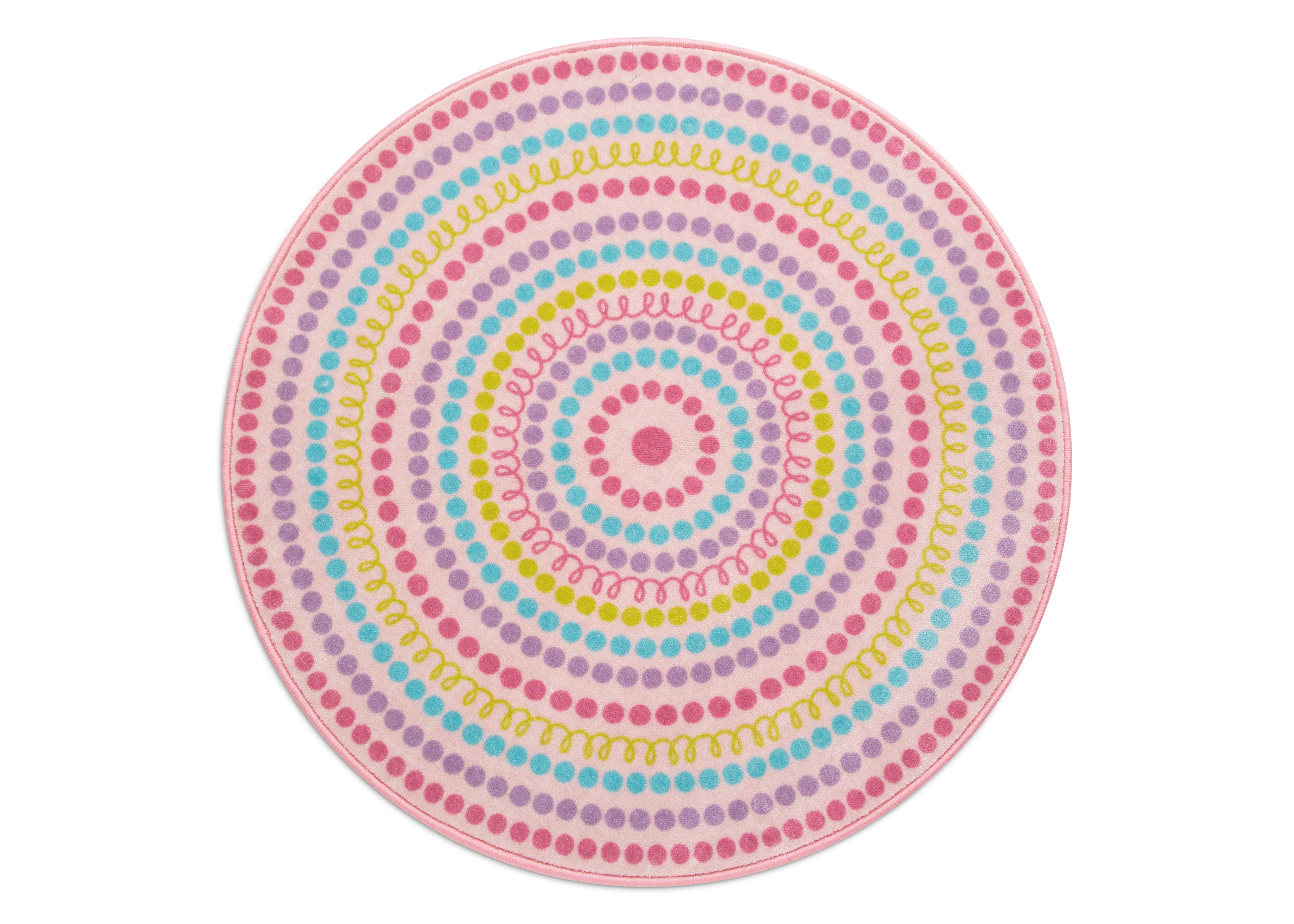 Colorful Rainbow Dot Non-Slip Round Playroom Rug for Kids - 39 Inch Soft Floor Mat for Nursery, Bedroom & Play Areas