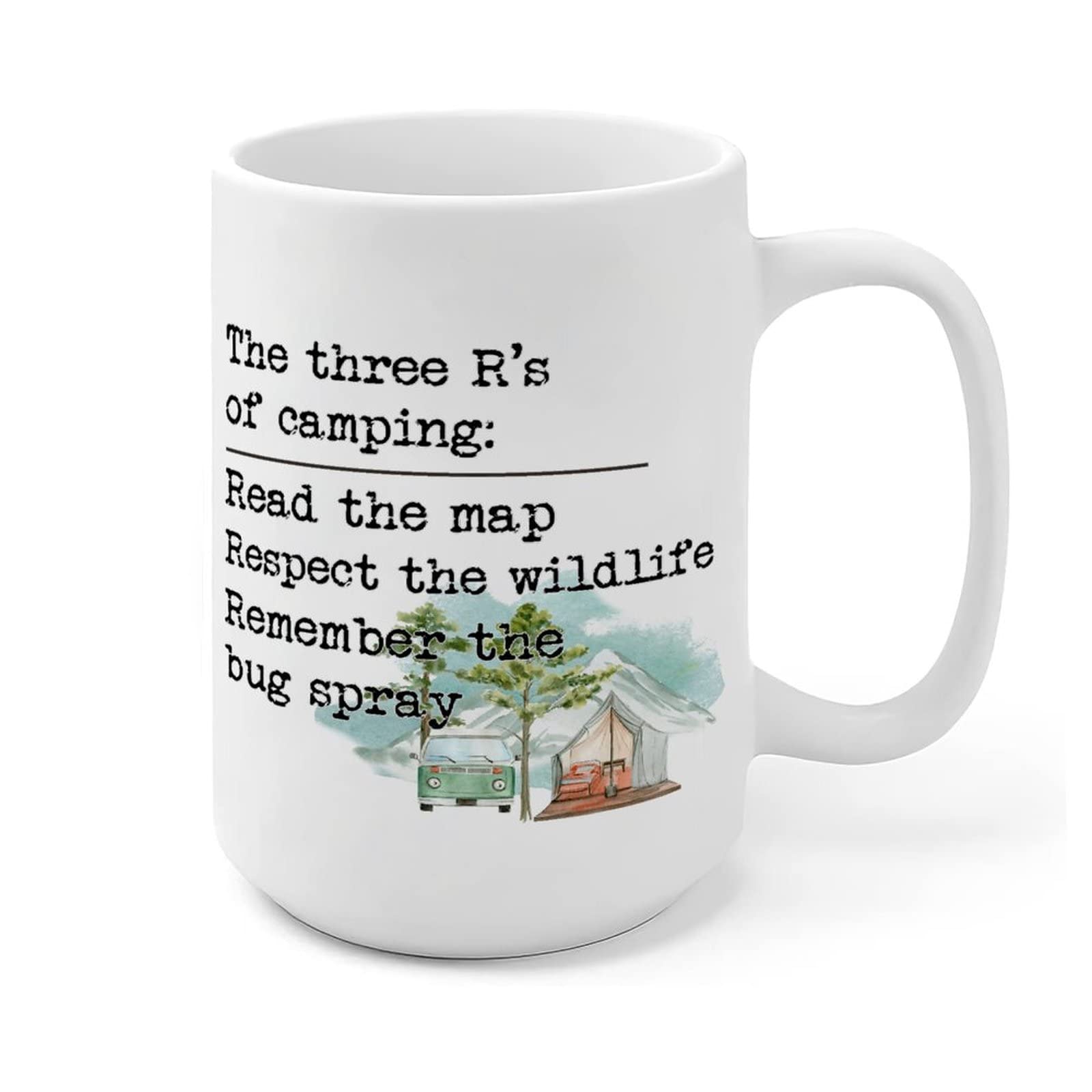 15oz Inspirational Coffee Mug - Camping Quote Gift for Women | Birthday Present & Daily Use