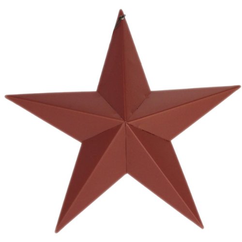 Vintage Style 9.5 Inch Red Metal Barn Star Wall Decor - Rustic Farmhouse Home Decor for Living Room, Bedroom, Porch & Outdoor Spaces