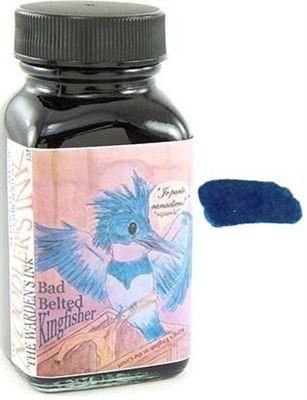 Noodler's Bad Belted Kingfisher Fountain Pen Ink - 3 Oz Bottle for Writing, Calligraphy & Art - Vibrant Blue Ink for Journals, Letters & Creative Projects