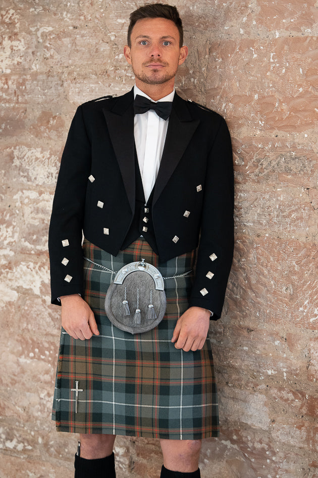 Ex-Hire Men's Prince Charlie Jacket & Waistcoat - Premium Scottish Formal Wear for Weddings, Ceilidhs & Highland Events