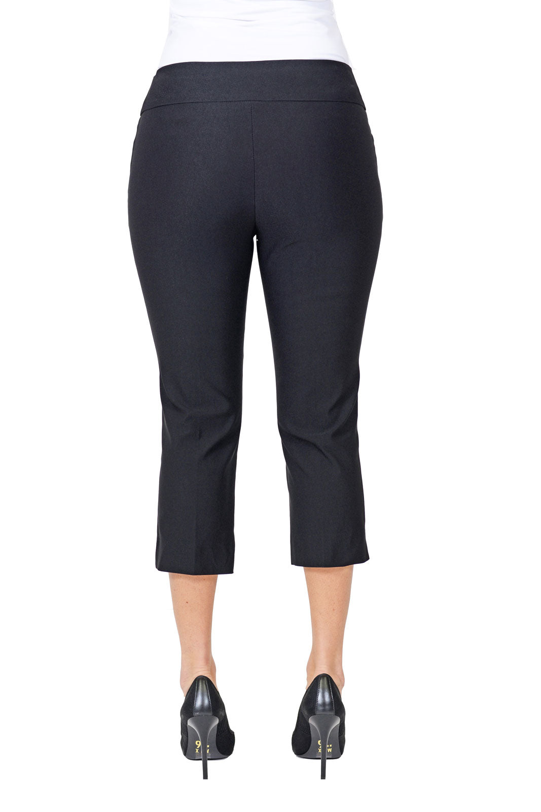 Lisette L Montreal Slim Capri Pants with Pockets - Women's Stretch Ankle Pants for Work, Travel & Casual Wear