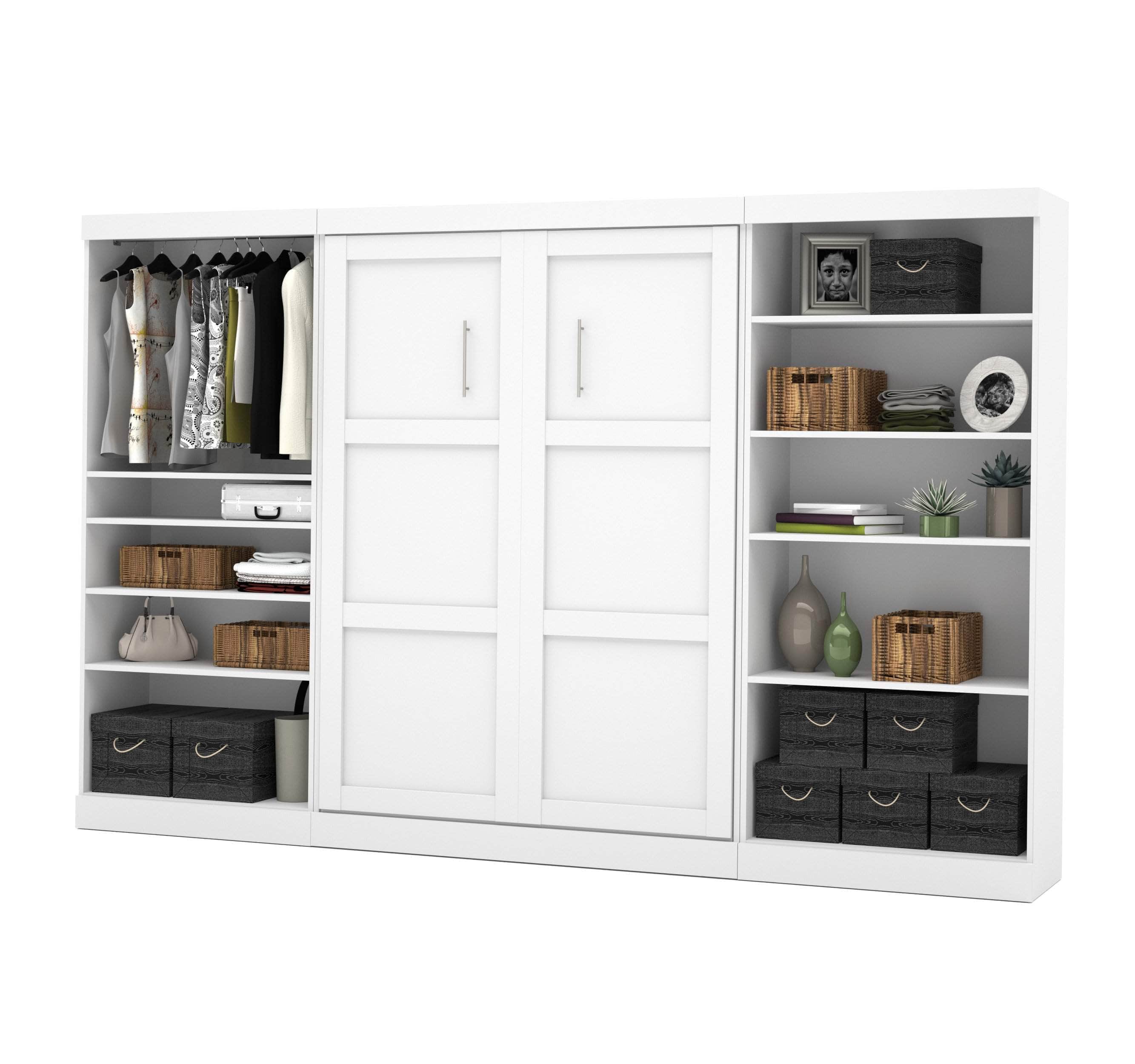 Pur Full Murphy Wall Bed with 2 Storage Units (131