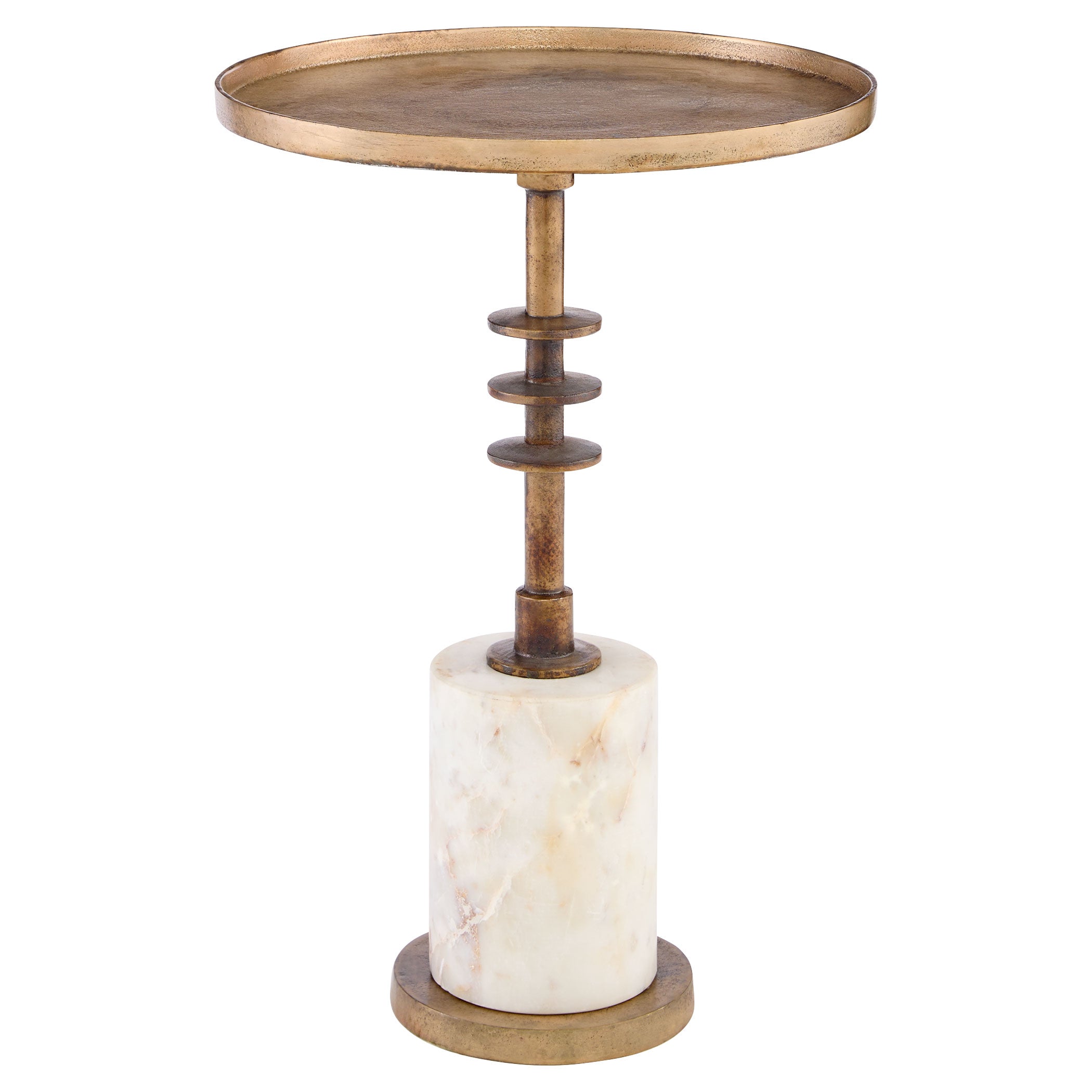 Cyan Design 11661 Jetson Accent Table - Antique Brass Finish | Modern Side Table for Living Room, Bedroom & Office Decor