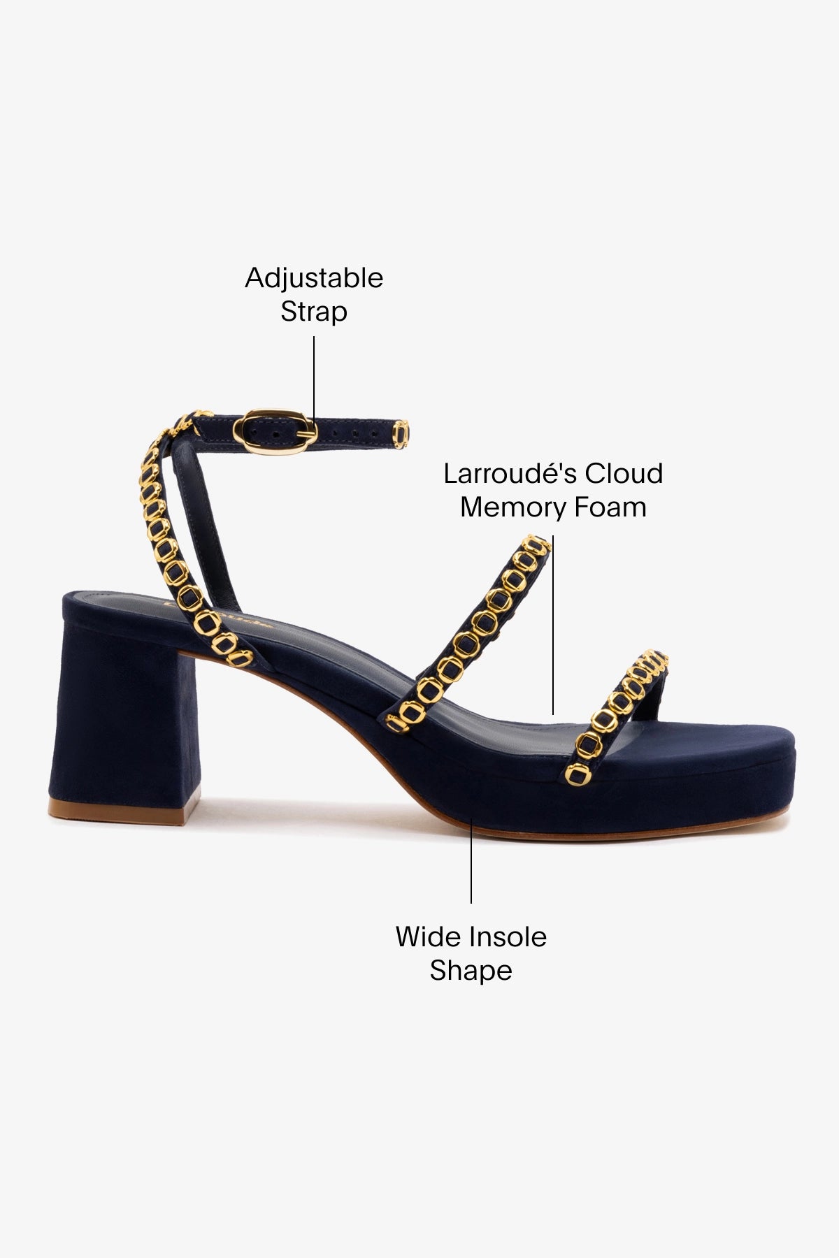 Gio Milanina Navy Suede Sandals for Women - Comfortable & Stylish Summer Casual Shoes for Beach, Walking, and Outdoor Activities