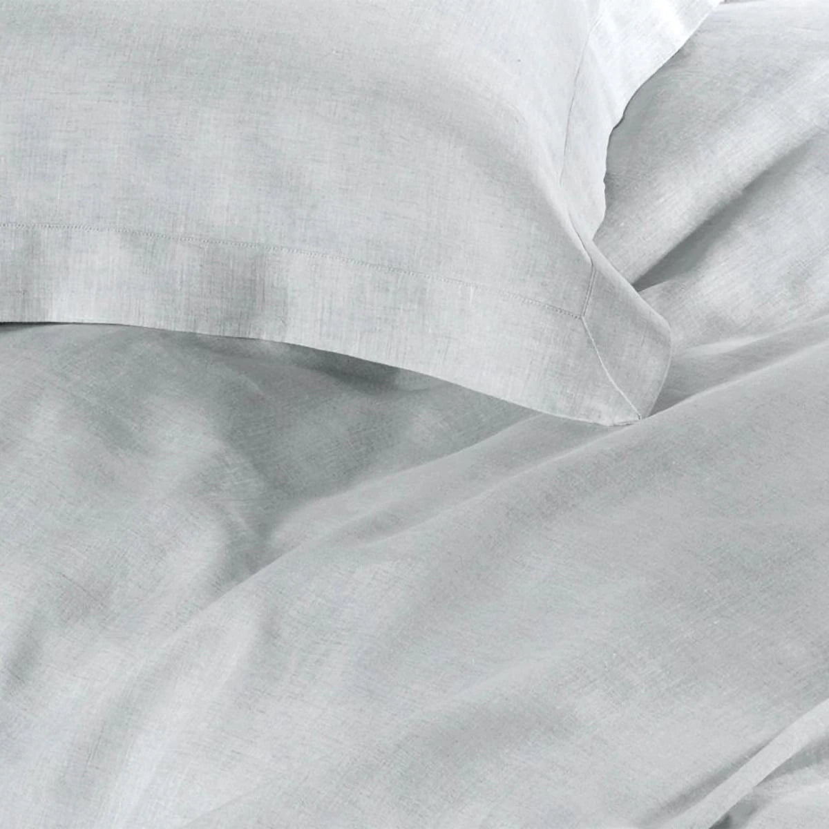 Sheridan Abbotson Silver Linen Fitted Sheet - Premium Soft Bedding for Queen Size Mattress - Perfect for Guest Rooms, Hotels & Luxurious Home Decor