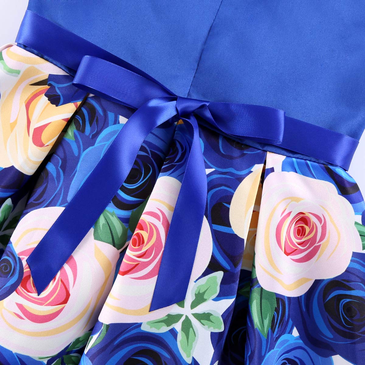 2-9T Floral Flower Girls Dresses for Toddlers - Striped Pageant Dress for Weddings, Parties & Special Occasions