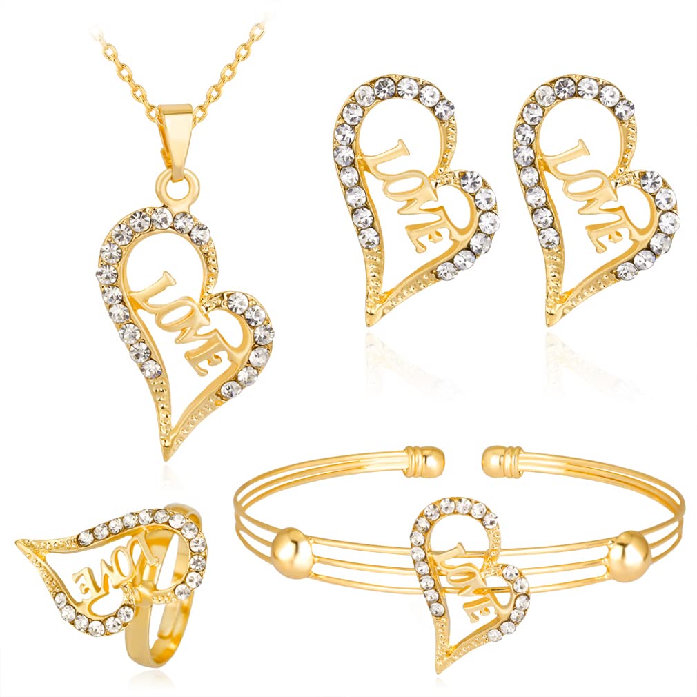 Elegant Teardrop Wedding Jewelry Set for Brides & Bridesmaids | Crystal Rhinestone Necklace & Earrings Set | Perfect for Weddings, Proms & Formal Events